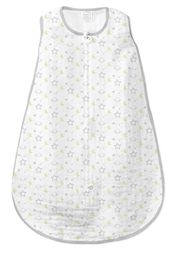SwaddleDesigns Baby Sleep Sack 0-6 months, Cotton Muslin Wearable Blanket with…