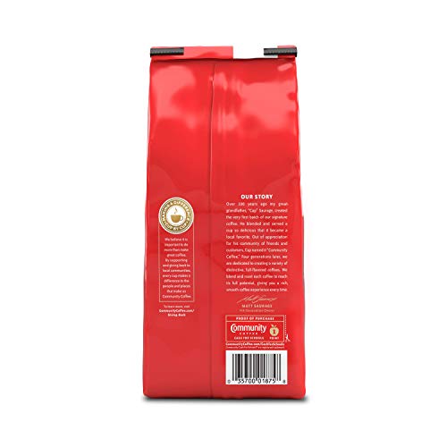COMMUNITY COFFEE SIGNATURE BLEND WHOLE BEAN COFFEE, DARK ROAST, 12 OZ BAG (PACK OF 1)