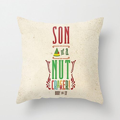 Levionlinesale No.4770 Buddy the Elf Son of a Nutcracker 18 X 18 Inch Pillow Cover