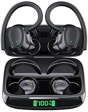 Wireless Earbuds, KORSKR Bluetooth Earbuds Touch Control Ear Buds Hi-Fi Stereo, 21H Playtime Bluetooth 5.1 Earphones IPX6 Waterproof True Wireless Earbuds with Microphone Fast Charging Case for Sports