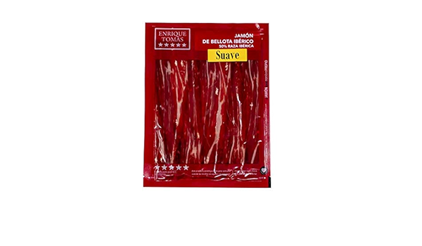 Jamón de Bellota 50% Ibérico Suave - Sobre 80 gr : Amazon.es ...