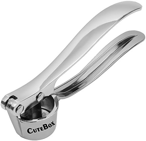 Stainless Steel Garlic Press, Heavy Duty Squeeze Tool, Use for Crush Garlic Cloves Ginger