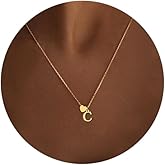 Gold Heart Initial Necklaces For Women-18k Gold Plated Dainty Choker Necklace For Women Trendy Stainless Steel Pendant Letter Necklaces For Women Jewelry Gifts