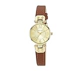 Anne Klein Goldtone Case with Honey Leather Strap