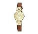 Anne Klein Goldtone Case with Honey Leather Strap