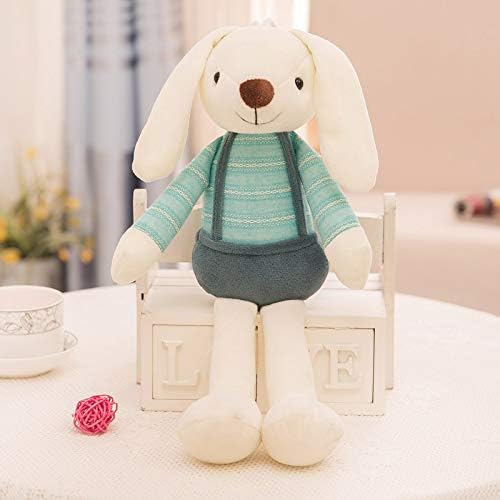 Bunny Rabbit Stuffed Animal, Cute, Cuddly and Soft Fabric, Premium Quality, 15" (Green)