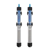 Mylivell Aquarium Heater Submersible Auto Thermostat Heater,Fish Tank Water Heater and Adjustable Temperature with Suction Cup-50W 2PACK
