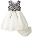 Bonnie Baby Girls' Black Lace Dress with Wire Hem Skirt