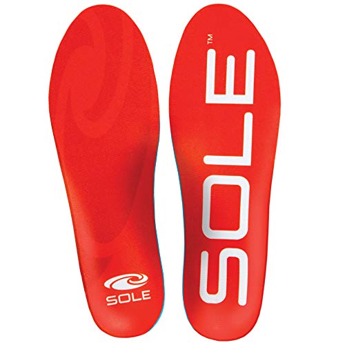 SOLE Active Medium Volume Footbed Insoles, Mens Size 12 / Womens Size 14 Red