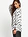 SheIn Women's Polka Dots Batwing Sleeve Top Blouse - White Small