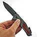 TEK Spring Assisted Opening Folding Rescue Pocket Knife - Titanuim Grey Handles with Beautiful Rosewood Inlay- Razor Sharp Drop Point Blade - Glass Breaker & Seat Belt Cutter Included - NEW