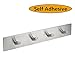 HOMEIDEAS Self Adhesive Hook, Towel Hook SUS 304 Stainless Steel Bathroom Kitchen Organizer, Brushed Finish, Pack of 1