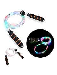 Light Up Jump Rope,26 LEDs Multi-Color Lighted Jump Rope, USB Rechargeable, LED Jump Rope Light Show for Kids Girls Boys Adults -9 ft (Length can be Adjustable for Every one)