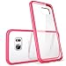 Galaxy S7 Edge Case, [Scratch Resistant] i-Blason **Clear** [Halo Series] Samsung Galaxy S7 Edge Hybrid Bumper Case Cover 2016 Release (Clear/Pink)