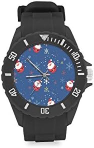 Gifts For Kids/Sons/Children Christmas Santa Claus Snowflakes Kid's Round Rubber Sport Watch