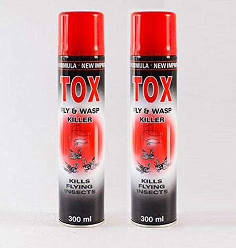 Fly & Wasp Killer Insecticide Fast Acting Aerosol Spray 300ml (pack of 2)