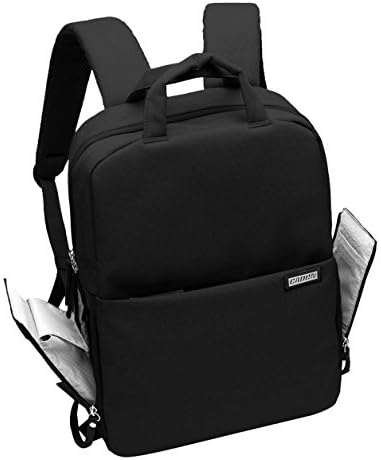Camera Bag DSLR Laptop Backpack Waterproof Travel Large Size Multifunctional Backbag Water Resistant Sony Canon Nikon Olympus Lens Tripod and Accessories (M, Black)