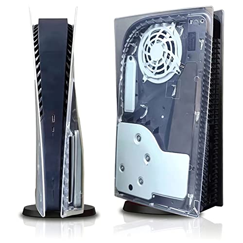 Face Plates Cover Skins Shell Panels for PS5 Disc Edition Console, Accessories for Playstation 5 Protective Faceplates (Transparent)
