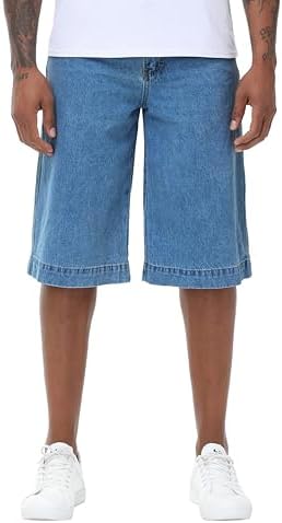MZNBURAM Men's Non-Stretch Loose Fit Wide-Leg Super Baggy Extra