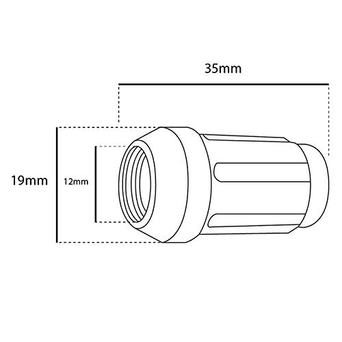 UPGR8 S-Series 20 Pieces Steel Closed Ended Wheel Lug Nuts with Key (M12 X 1.25MM, Chrome) - Thumbnail 2