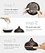 PuraSense Ultrasonic Aromatherapy Essential Oil Diffuser, 550ml Cool Mist Humidifier with Color LED Lights Changing and Waterless Auto Shut-off for Office Home Bedroom Living Room Study Yoga Spa