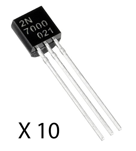 FAIRCHILD SEMICONDUCTOR 2N7000 N CHANNEL MOSFET, 60V, 200mA, TO-92 (10 pieces)