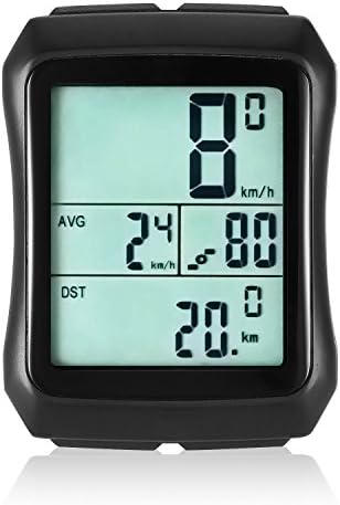 Zaplue Bike Computer, Wireless Waterproof Bicycle Speedometer, Sport Bike Computer Cycling Odometer Multifunction with Graphic Height Profile Extra Large LCD Backlight Display