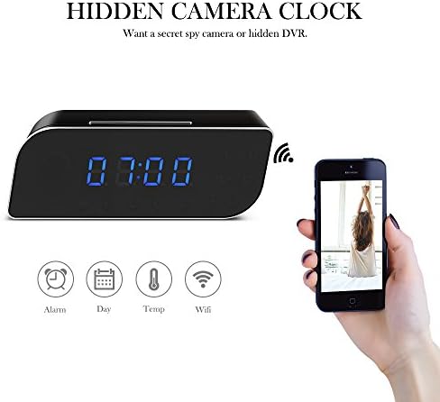 MCSTREE Wireless WiFi Colock Camera:The Best MiNi IP Camera For Home Security - 1080P Wide Angle Lens + Motion Detection + Night Vision