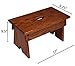 Peaceful Classics Step Stool - Amish Handmade Kids Step Stools - Bathroom, Bedroom, Living Room Or Kitchen Step Stool for Adults - Multipurpose Foot Stool Made of Solid Oak (9