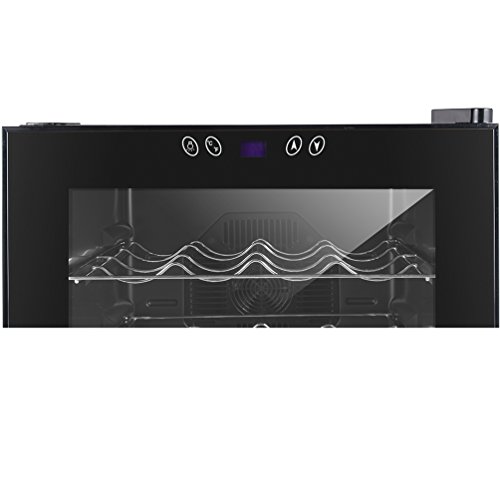 SMETA Thermoelectric Wine Cooler Refrigerator Cabinet Counter Top Mini Beer Cellar,16 Bottles,Black,1.7 Cu Ft - Thumbnail 3
