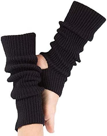 Febbya 7E36 Black Latin Dance Leg Muffs, Acrylic