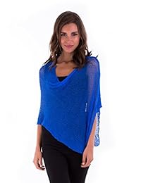 Shu-Shi jorongo corto tejido transparente y liviano, talle único, para dama