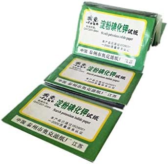 juler 20pcs Lab Instruments Equipment Fluid Liquid Handling Starch Potassium Iodide Test Paper pH Water Quality Cosmetics pH pH Test Paper Precision Test Paper,Green,One Size