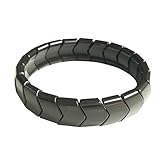 Power Ionic Health Ion Tourmaline Beads Stretch Bracelet Wristband Stretch (Black)