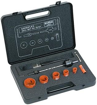 Bahco 3834-set-65-16/51 Elect'ns Holesaw set, Black/Orange, 16 - 51 mm