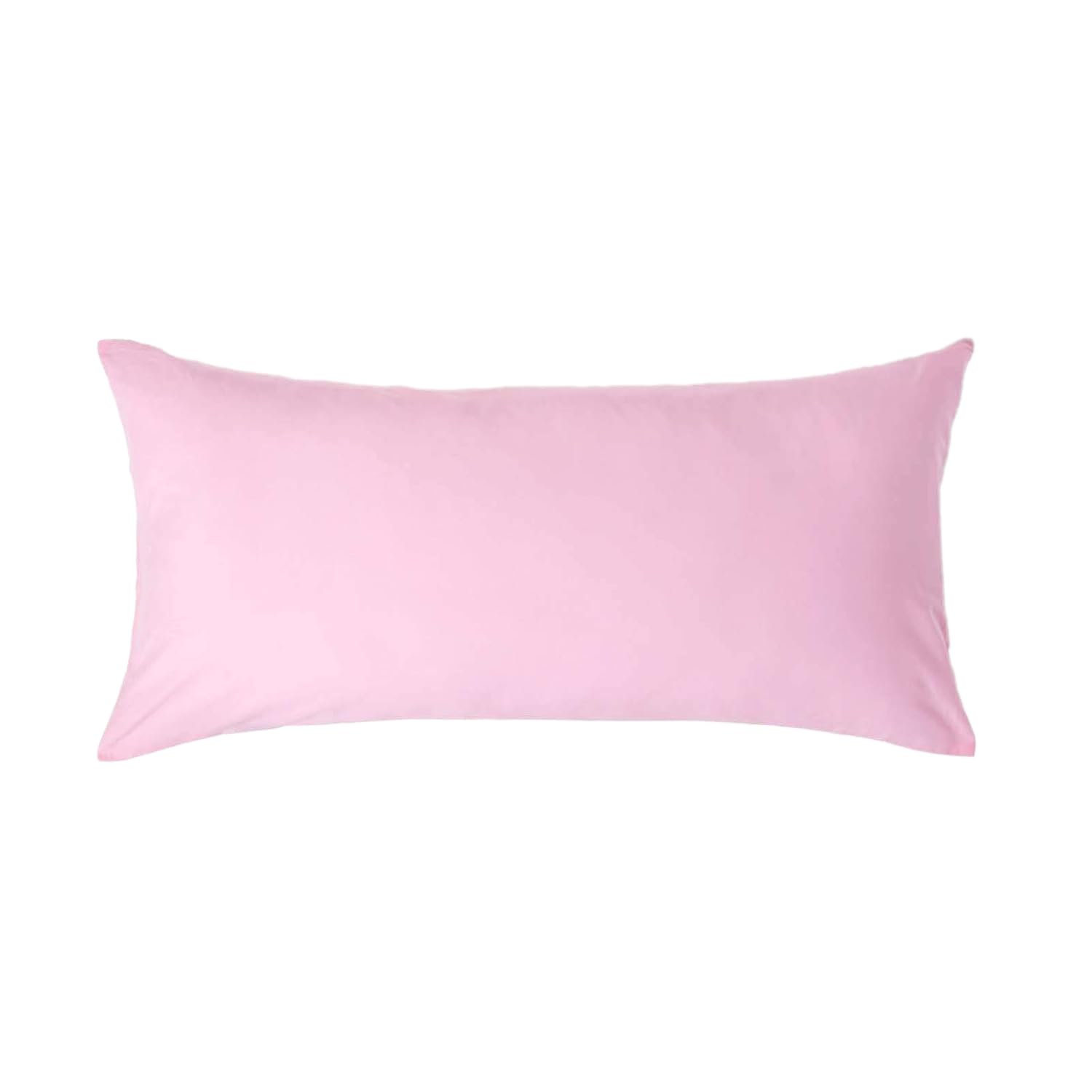 HOMESCAPES Pink Pure Egyptian Cotton Euro Size Pillowcase 40 x 80 cm 200 TC 400 Thread Count Percale Equivalent Pillow Case with Zip
