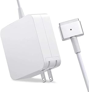 Mac Book Pro Charger, AC 85w Power Adapter Magnetic 2 T-Tip Adapter Charger Connector, MacBook Pro 17/15/13 Inch [Made After Mid 2012]