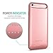 iPhone 6S Plus Battery Case, iPhone 6 Plus Battery Case, ZVOLTZ Wireless iPhone 6S Plus Charging Case (5.5 Inches)[Rose Gold][1-Year Warranty] - 4000mAh Portable Charge[MFI Apple Certified]
