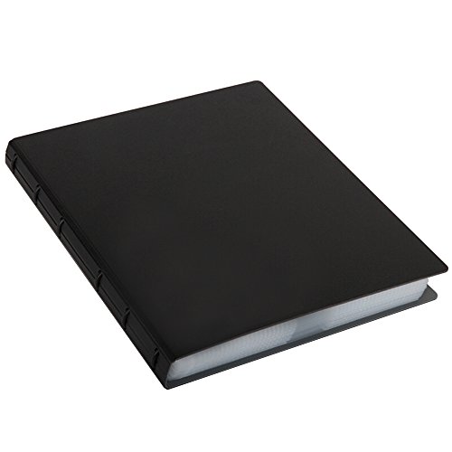Looneng Business Card Book Holder, 600 Card Capacity Name Card Book Holder Business Card Organizer (Black)