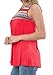 Levaca Womens Summer Sleeveless Pleated Loose Casual Ethnic Tunic Tops Red L