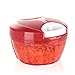 Ourokhome Manual Food Processor Vegetable Chopper, Portable Hand Pull String Garlic Mincer Onion Cutter for Veggies, Ginger, Fruits, Nuts, Herbs, etc., 500ml, Red