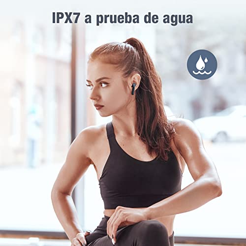 Auriculares Bluetooth Active Noise Cancelling, Auriculares inalámbricos con micrófono, Bluetooth 5.1 con reducción de Ruido ANC, IPX7, Toque Inteligente, 25 Horas de Funcionamiento