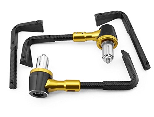 7/8"(22mm) Led Light Handlebar Brush Hand Guard Motocross Hand Guard Motorcycle Brake Clutch Lever Protector Front Adjustable Yellow Fit For BUELL XB9 all models 2003-2009 F-21/B-55