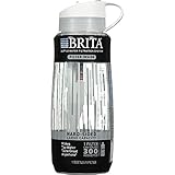 Brita Hard Sided Water Filter Bottle, 34-Ounce, Clear