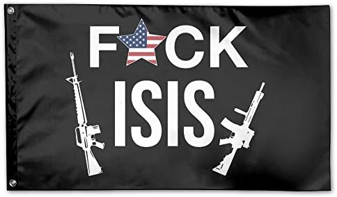 TUMMMM Fuck Isis Garden Flag&amp;Decorative Flag For Wedding Home Outdoor Garden&amp;Anniversary Home Outdoor Garden Decor 3' X 5'