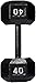 Amazon Basics Cast Iron Hex Dumbbell Weight, 13.4 x 5.8 x 5 Inches, 40 pounds, Black