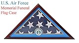 DisplayGifts Air Force Flag Display Case Box, For Burial Funeral Memorial FC89