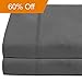 Bare Home Extra Long Flat Sheet - Premium 1800 Ultra-Soft Top Sheet - Hotel Luxury - Double Brushed - Easy Care - 2 Extra Long Flat Sheets Only (Twin/Twin XL - 2 Pack, Grey)