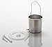 Enema Kit / 1.5 Qt. Stainless Steel Enema Bucket/Silicone/Chosen by Gerson Institute/Free Check Flow Valve