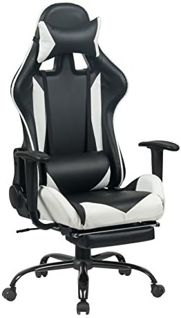 fuhe New Racing Style Gaming Office Chair Swivel Computer Desk Seat High-Back Adjustment Computer Chair with Free Headrest Cushion and Lumbar Cushion